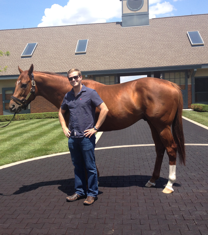 Zack Pennington with Animal Kingdom at Darley Farm