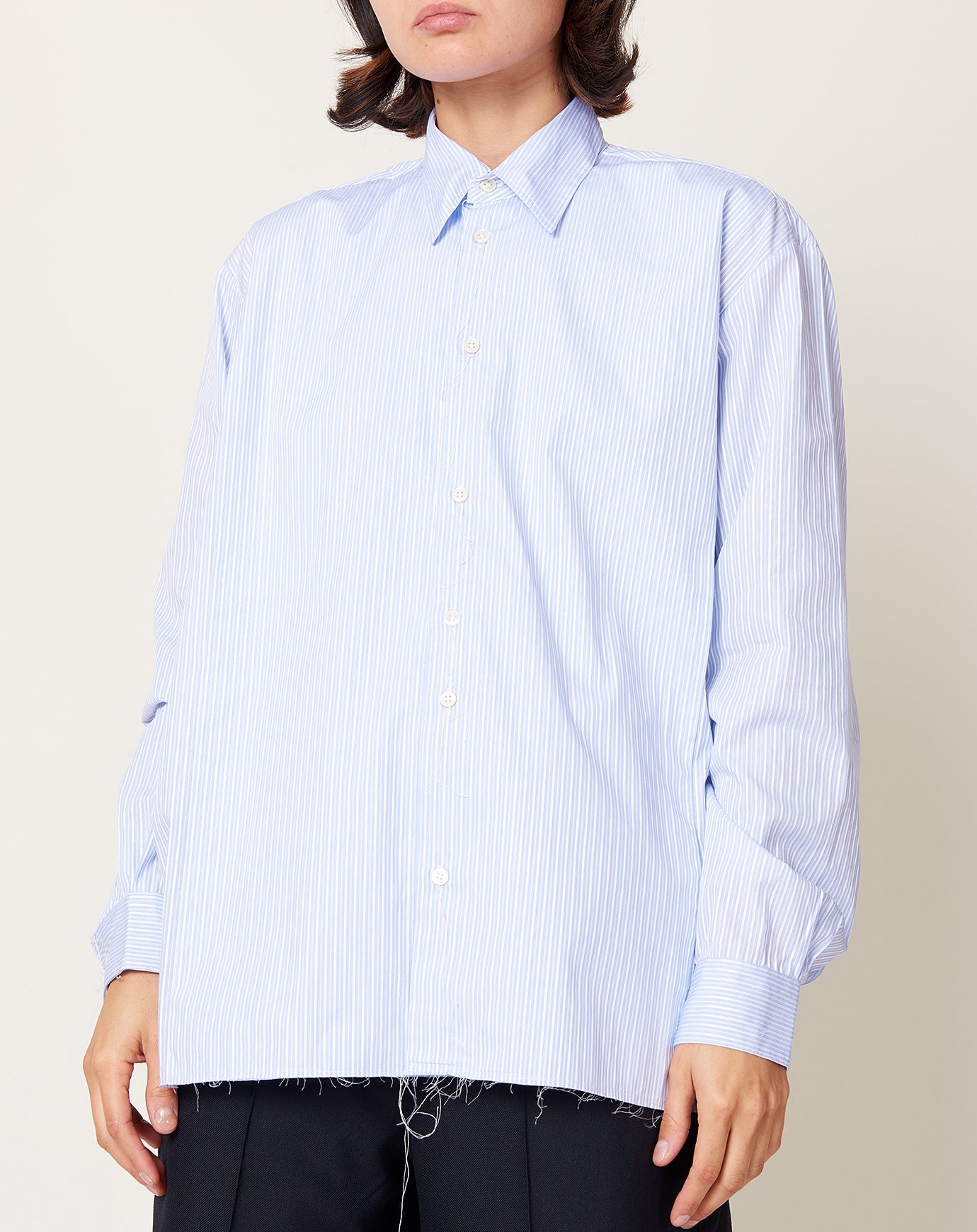 Camiel Fortgens Pocket Shirt in Blue and White Stripe