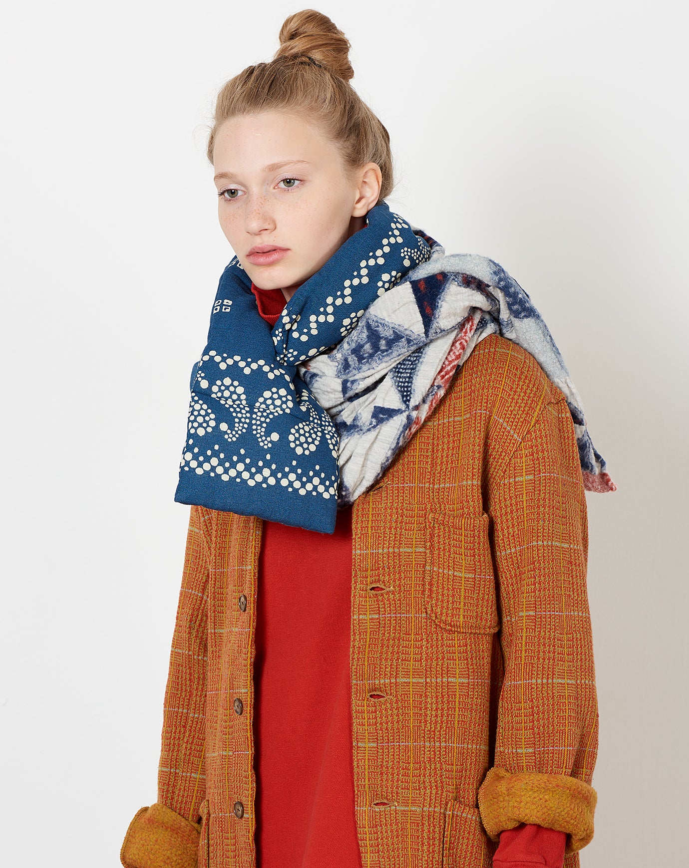 Patchwork Quilt Scarf in Trico