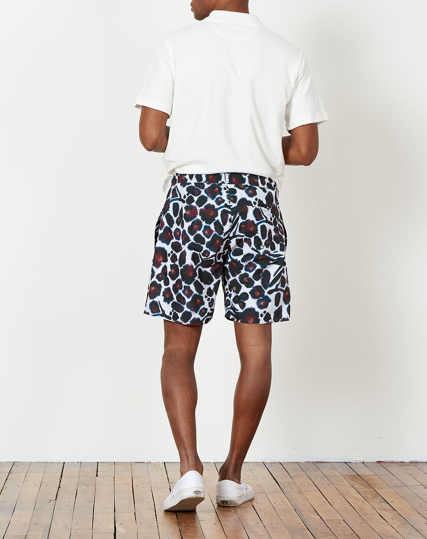 Timothy Water Floral Swim Short in Dark Mauve | Saturdays NYC