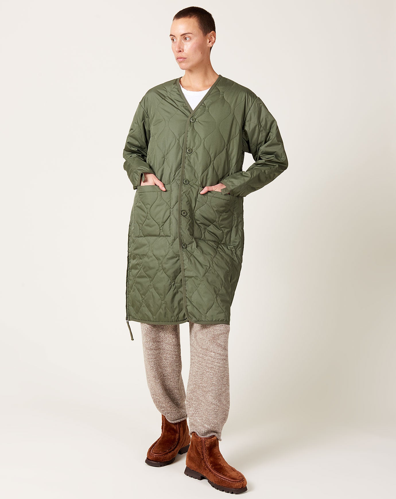 数々の賞を受賞 V TAION MILITARY NECK COAT DOWN - ダウンジャケット/コート - edilimp.com.br