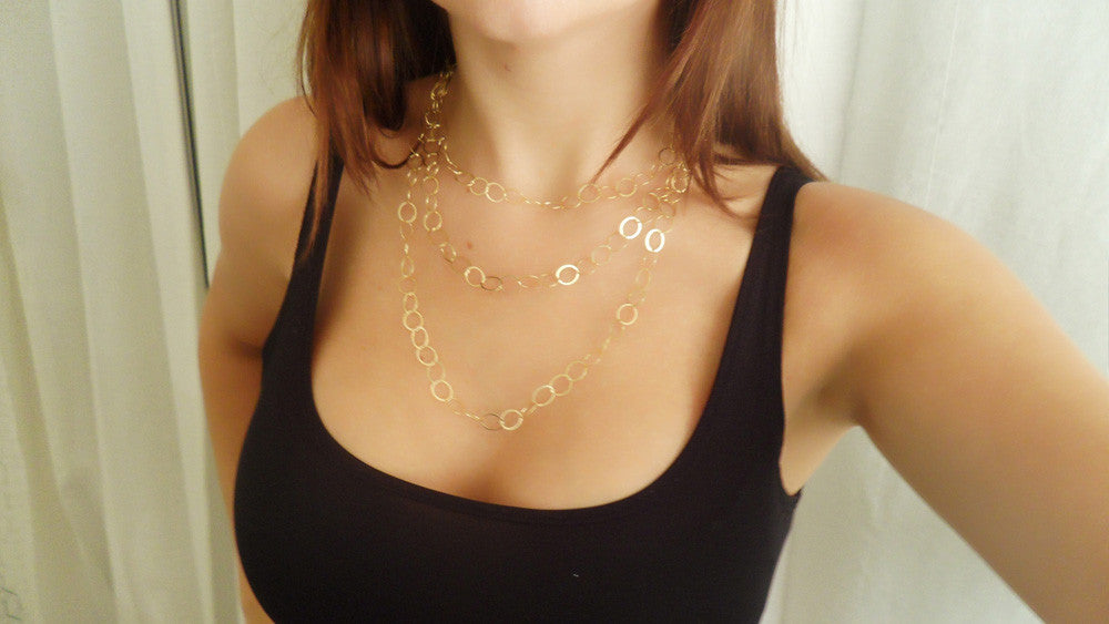 5 Gold Fill Link Chain Necklace Thecurrentcustom 