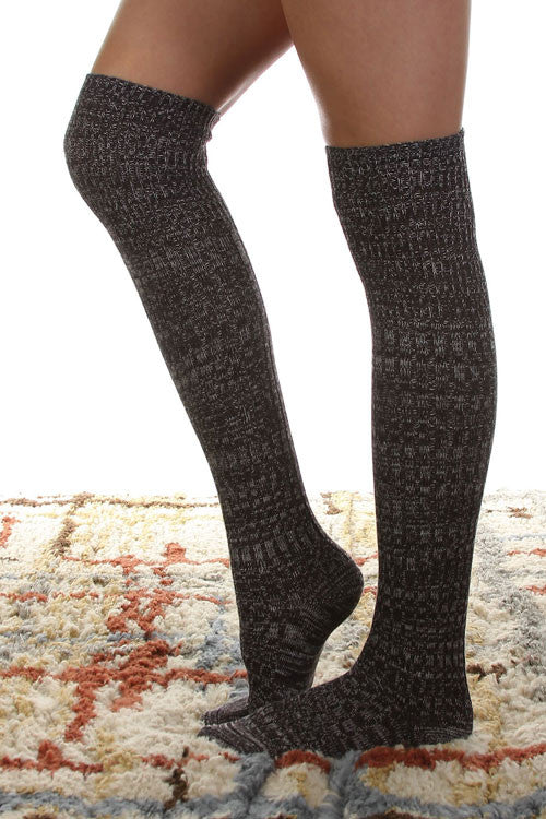 Knit Knee High Boot Socks: Multiple Colors – privityboutique