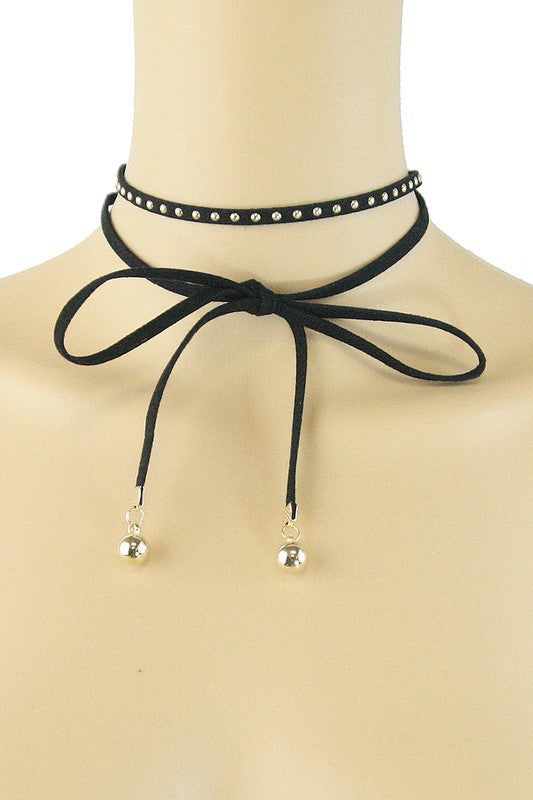 bow choker necklace