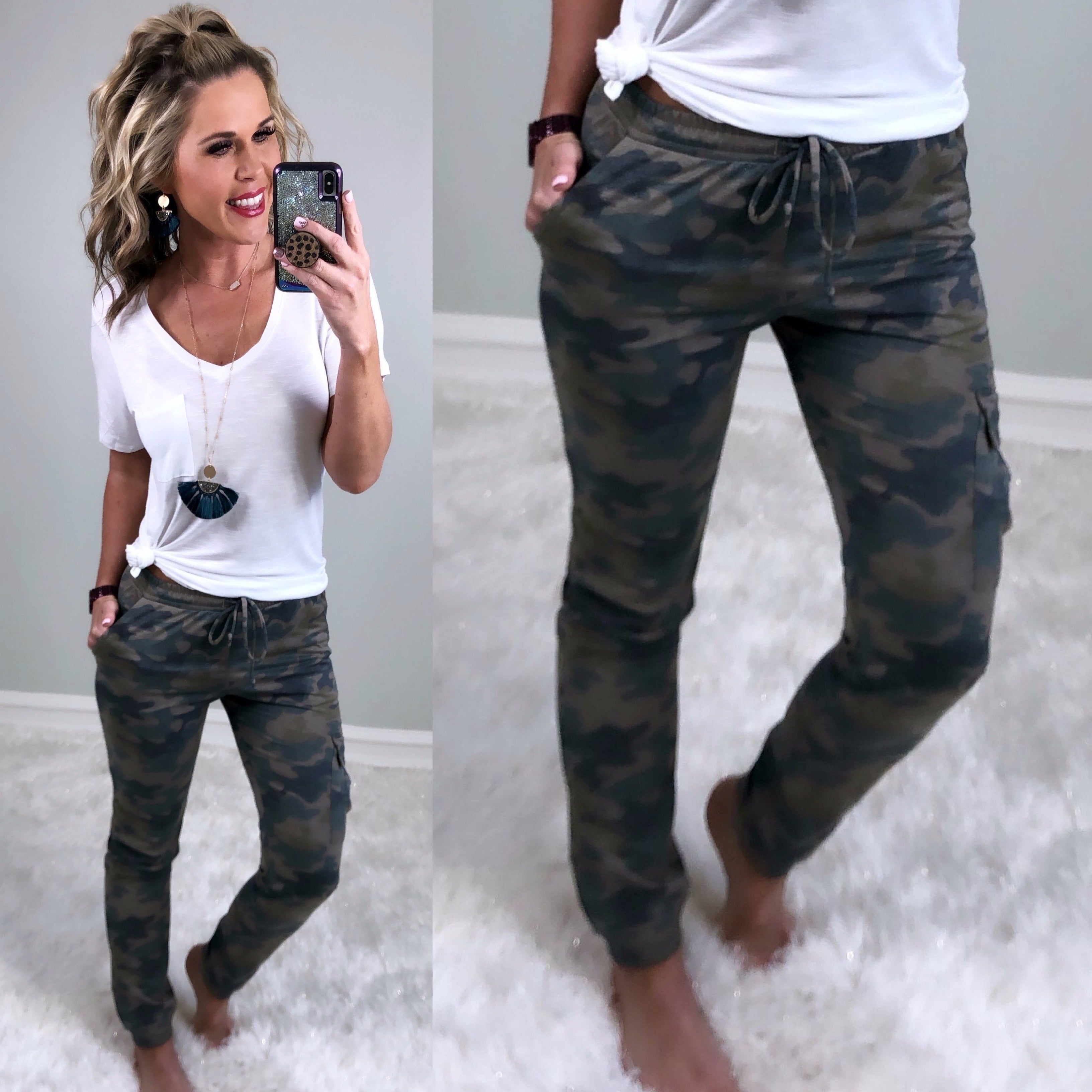 cargo camo joggers