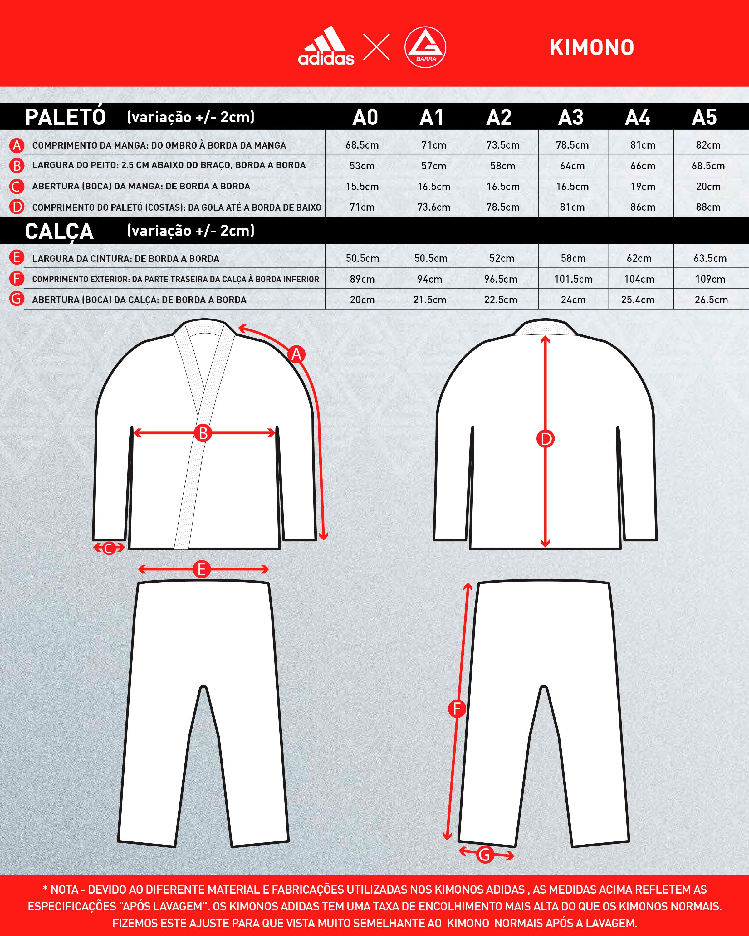 tabela de tamanhos adidas