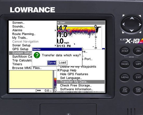 How to Save or Transfer your Waypoints - Lowrance LCX/LMS models