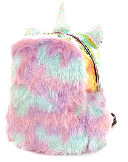 mini faux fur backpack