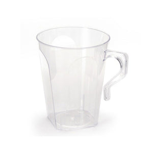 8 oz. Clear Plastic Coffee/Tea Cup with Handle-8 Count – Posh Setting