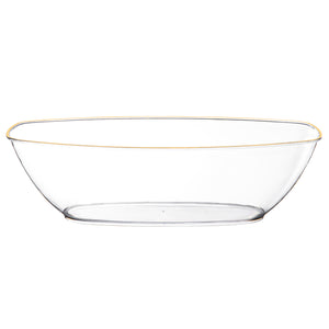 Clear Plastic Cone Shaped Salad Bowl - 5 Pack