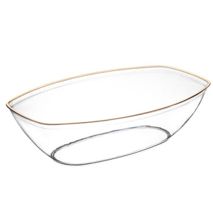 Clear Plastic Cone Shaped Salad Bowl - 5 Pack