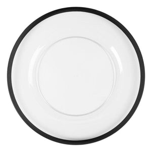 White and Black Round Plastic Plates - Spring – Posh Setting