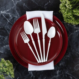 Infinity Collection Black Flatware Set 40 Pieces - Setting for 8