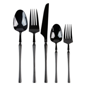 Infinity Black White Flatware Infinity Flatware Black/White Combo