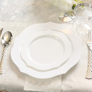 White • Gold Plastic Cutlery Set | 32 Pieces