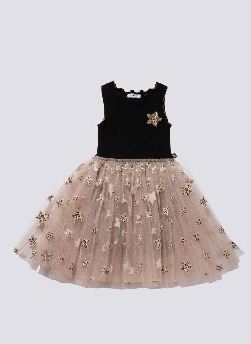 Petite Hailey Leopard Star Tutu Dress