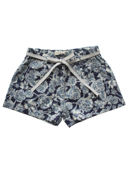 Babe & Tess Girls Indigo Floral Print Shorts - NA 3 - FINAL SALE ...