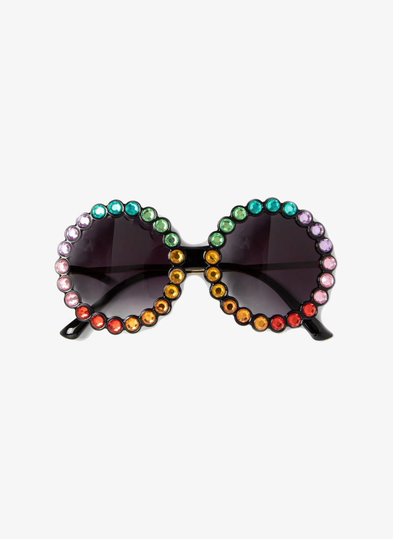 Bari Lynn Gemstone Round Sunglasses