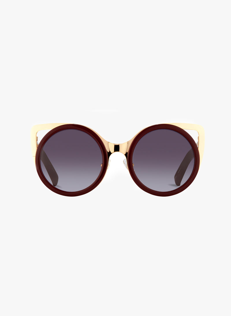 Linda Farrow X Erdem Cat Eye Maroon Sunglasses