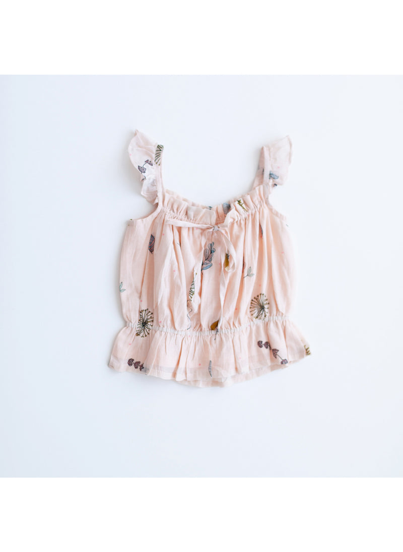 Lali Bluebell Top in Pressed Flowers