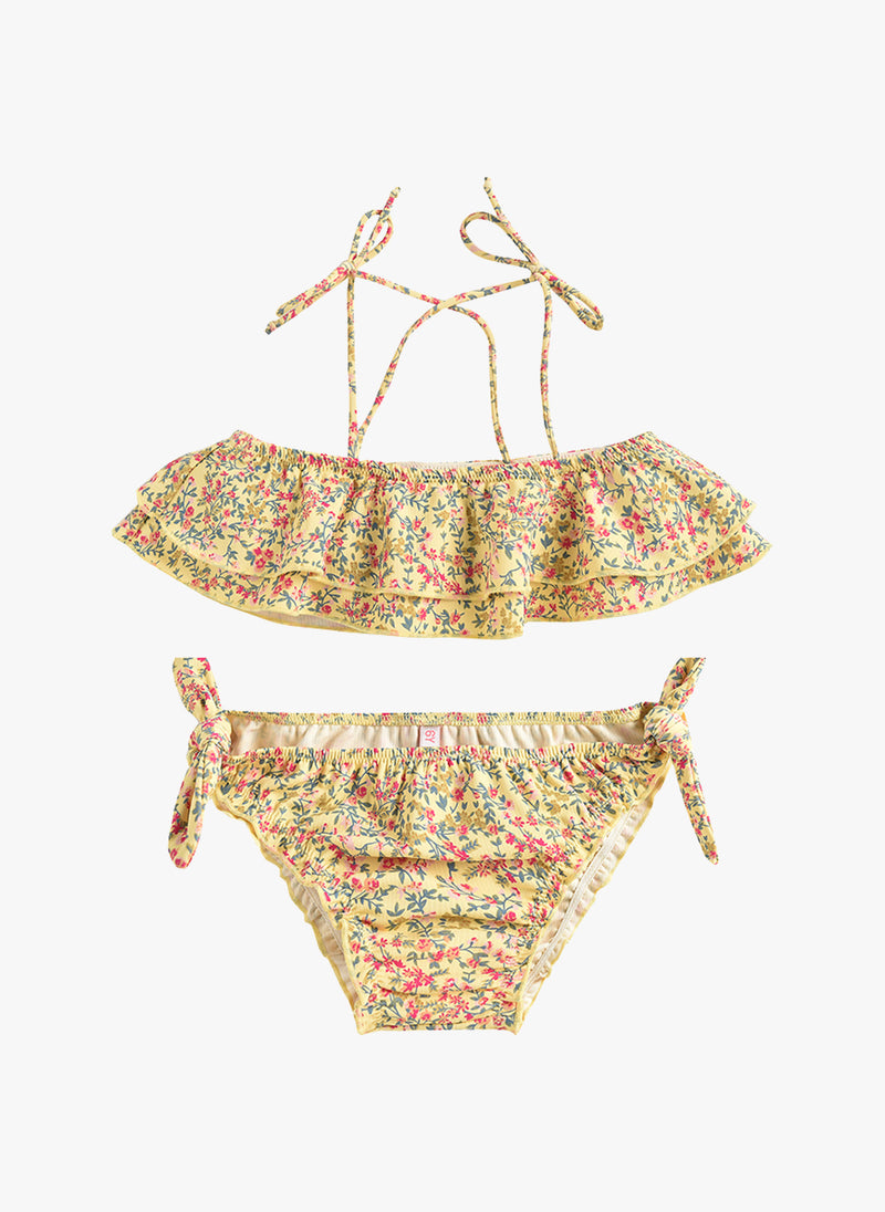 Louise Misha Zacata Bikini in Soft Yellow Spring Flowers