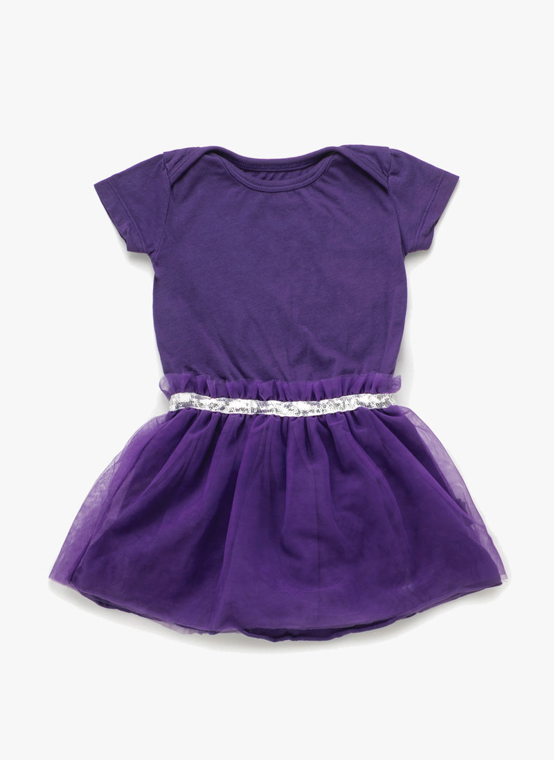 Nununu Onesie Tulle Skirt in Deep Purple