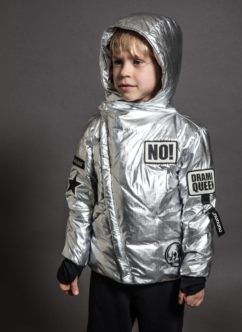 Nununu Super Patch Down Jacket in Silver