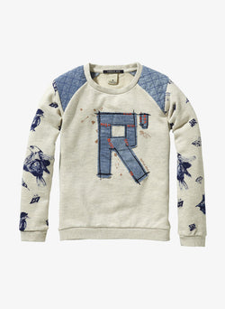 Scotch R'Belle Fancy Sweatshirt - Ecru Melange