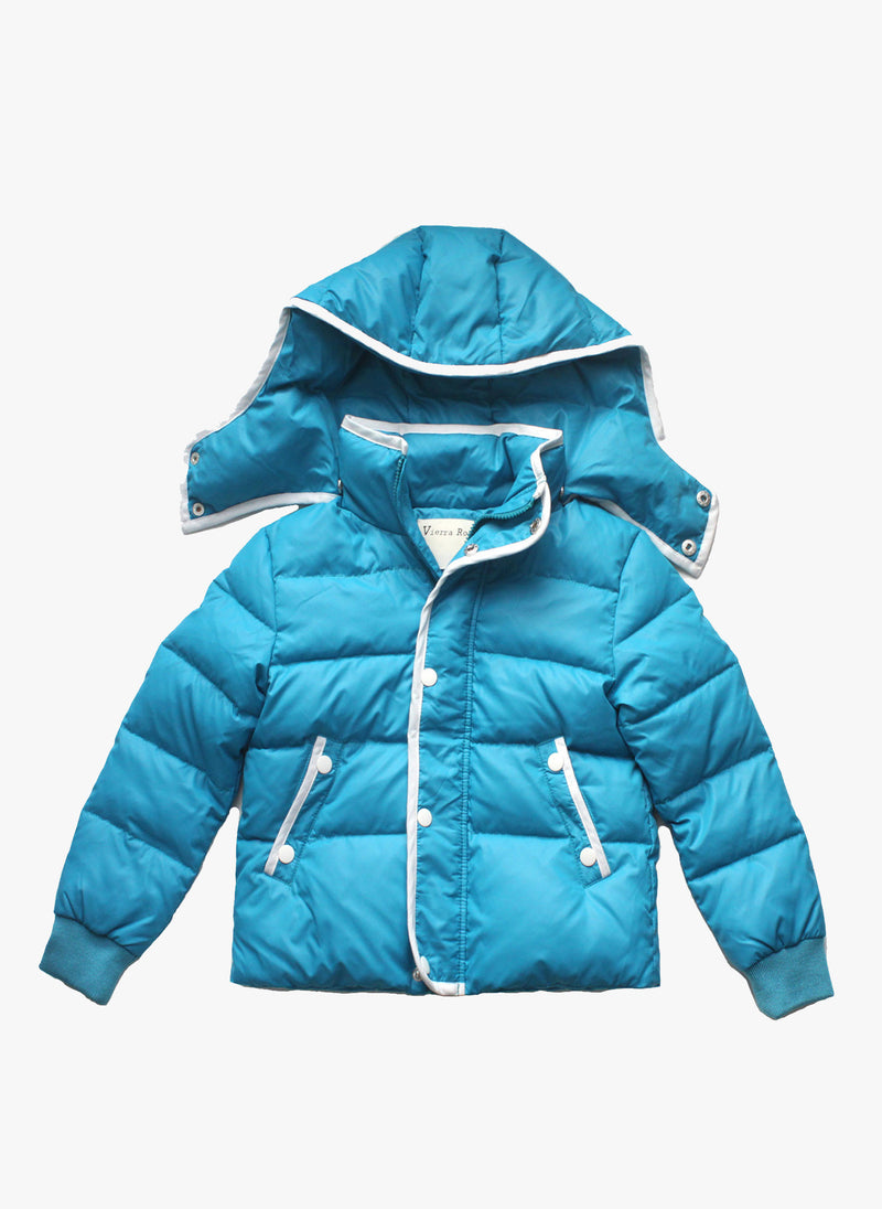 Vierra Rose Unisex Brooklyn Puffer Jacket in Azure Blue – Hello Alyss ...