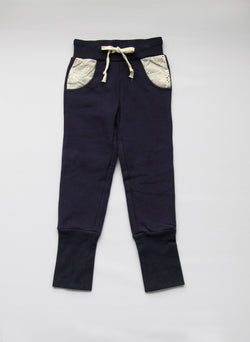 Vierra Rose Ella Eyelet Sweatpants in Navy