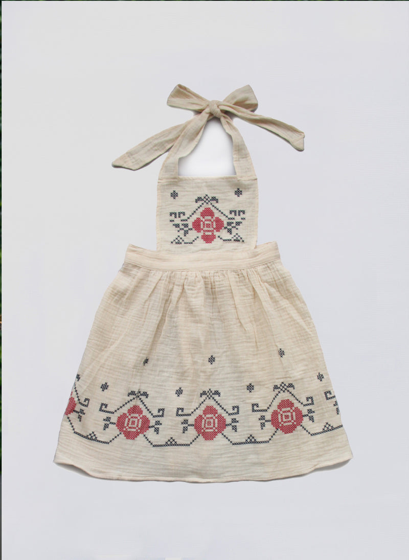 Vierra Rose Tanya Apron Dress in Natural