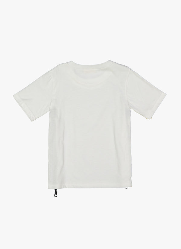 Vierra Rose Tia Zipper Side Tee in White