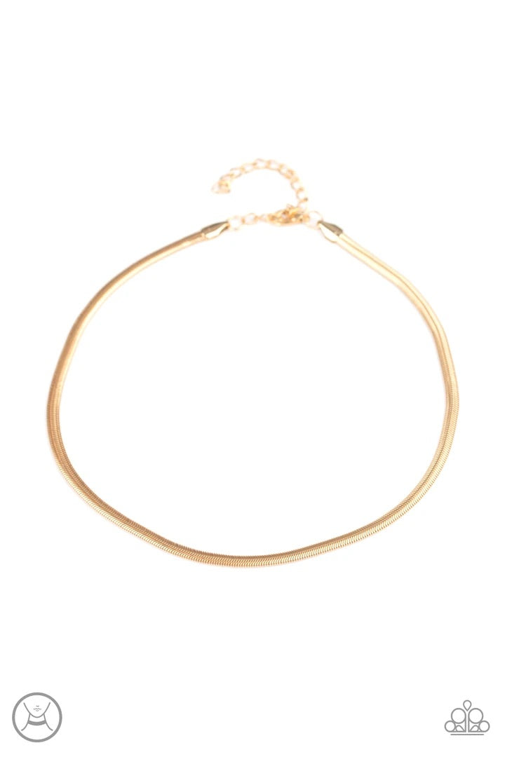 Paparazzi Flat Out Fierce Gold Choker
