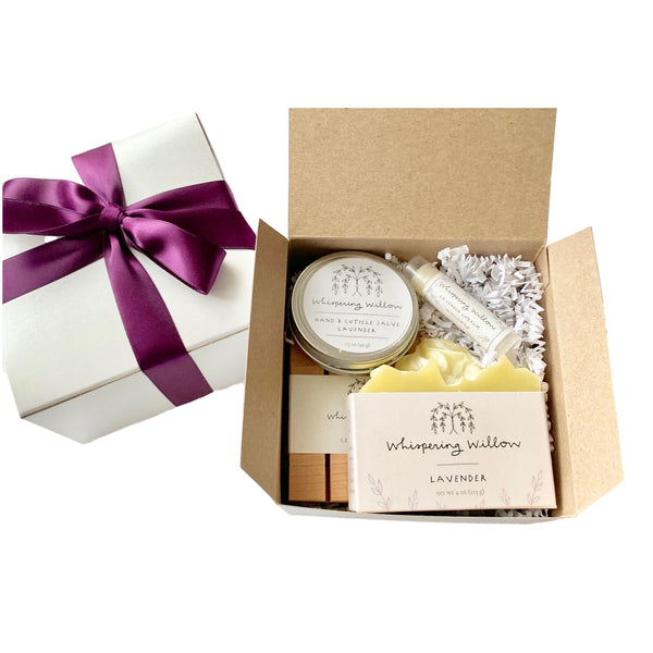 Whispering Willow Self-Care Gift Box - Lavender - Get Well Soon Gifts - Giften Market