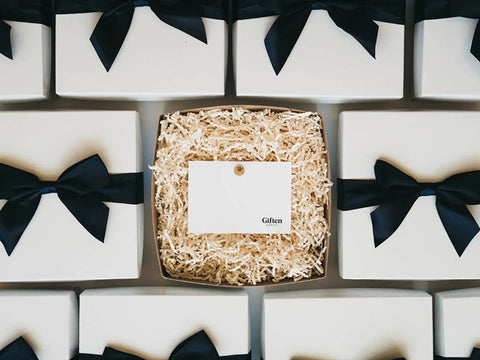 white Build-Your-Own Custom Gift Boxes with a white gift card