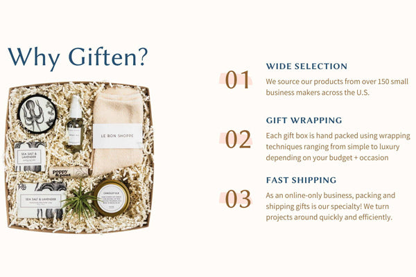 illustration outlining why one should buy from Giften Market