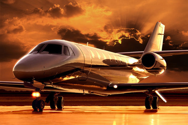 luxurious private jet
