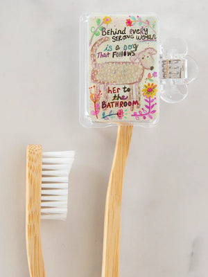 Toothbrush Cover - Behind Every Strong Woman - Shop Rust & Ruffles