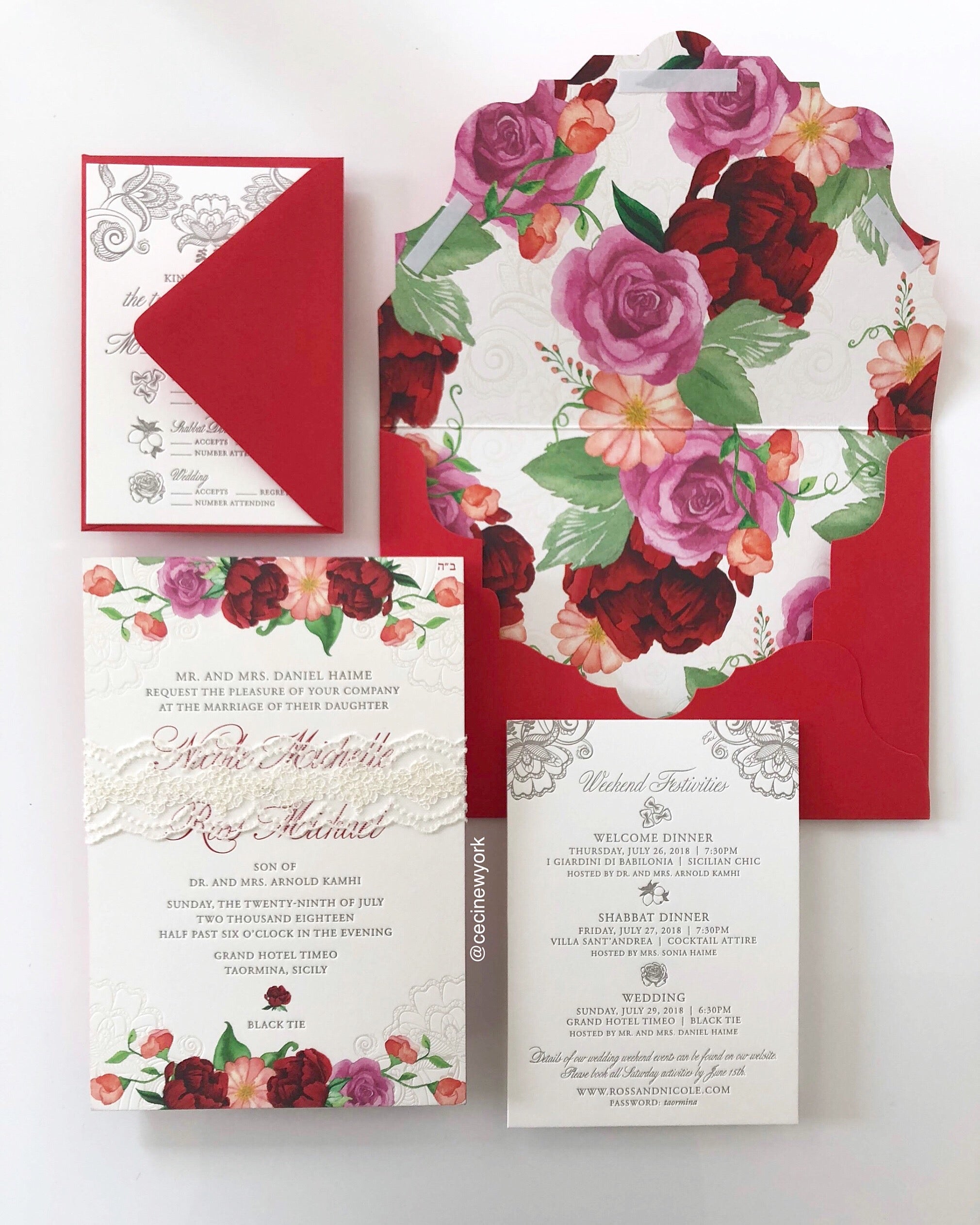 Gabbana Inspired Wedding Invitations 