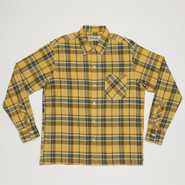 RATS】PRINT FLANNEL CHECK SHIRT / YELLOW interaction.tw