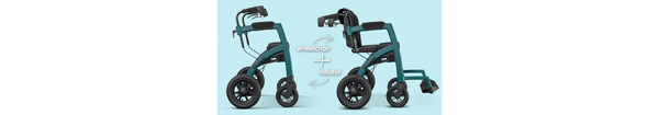 rollator walker and transport chair in one
