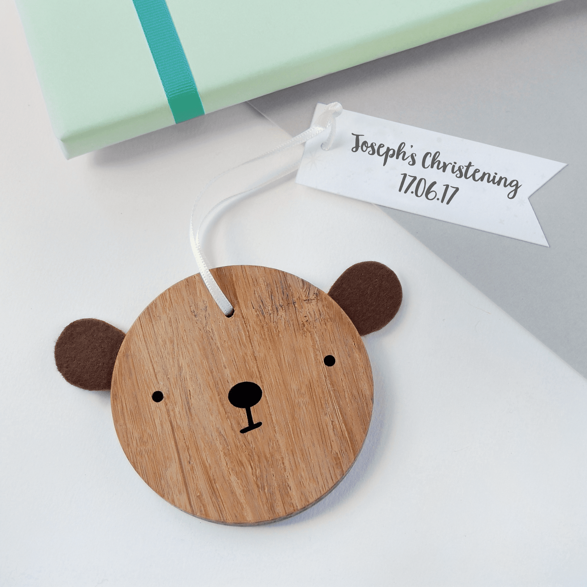 personalised christening bear