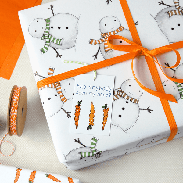 Christmas Carrot Recyclable Wrapping Paper Set -   Christmas wrapping  paper, Wrapping paper design, Gift wrapping