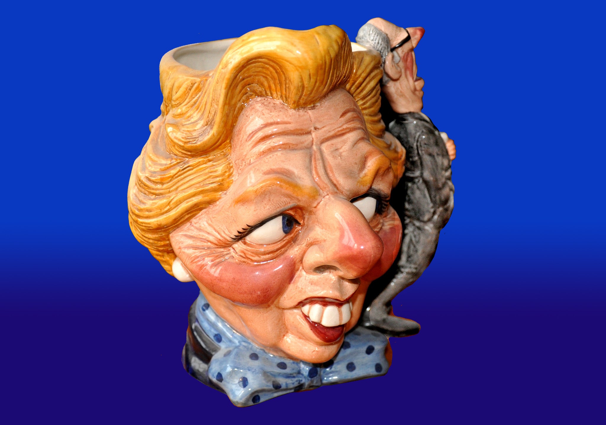 spitting image margaret thatcher teapot clipart