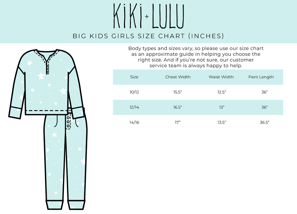 Size Guides – Kiki + Lulu