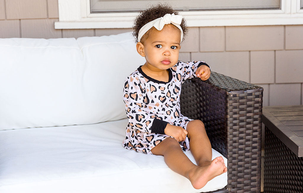 Baby in Leopard Bamboo Pajamas