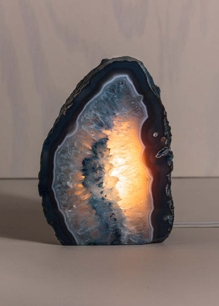 Agate Geode Stone Lamp Crystal Decor by SoulMakes