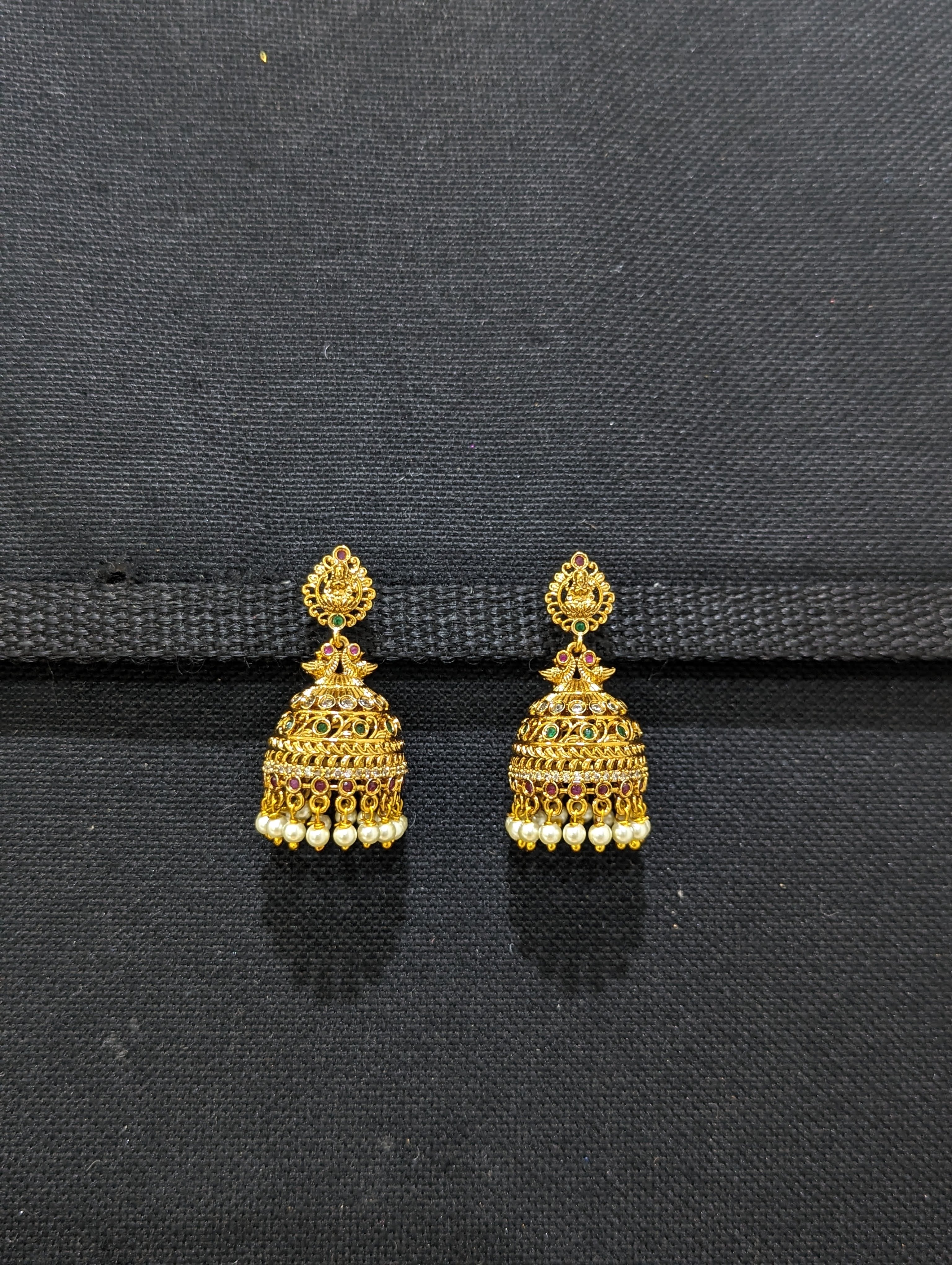 Buy Lakshmi Studs | 92.5 Gold Plated Nagas Nakshi Earrings Online – The  Amethyst Store