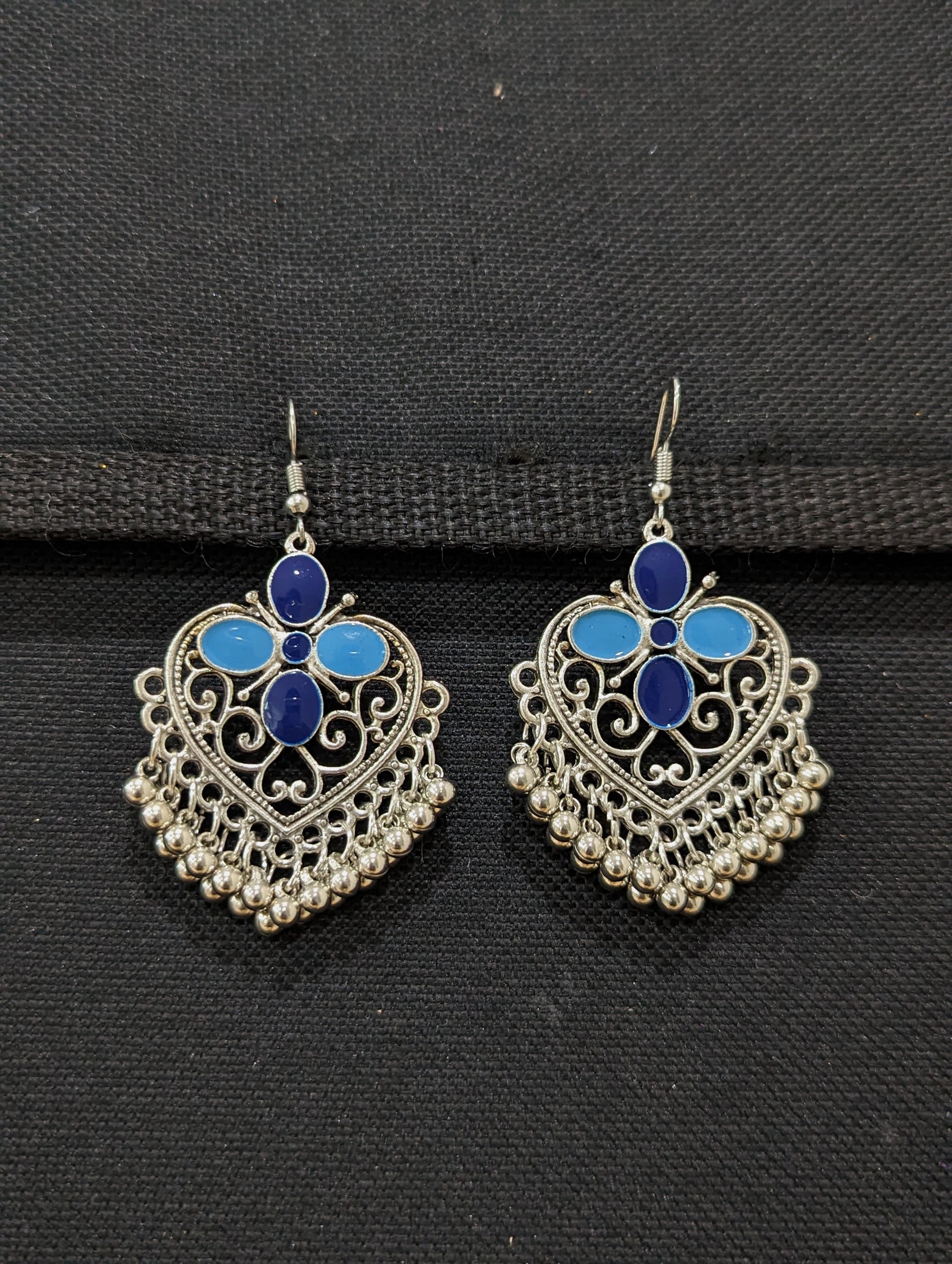 Antique silver enamel hook drop Earrings - 5 designs – Simpliful Jewelry