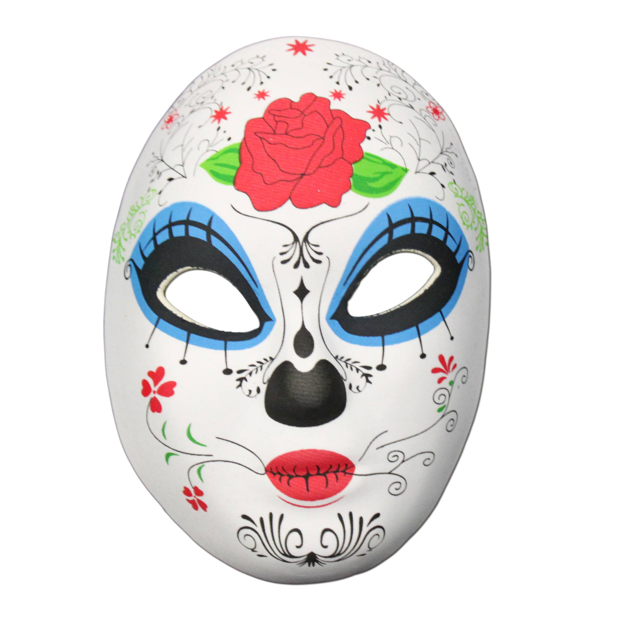 Day Of The Dead Masquerade Mask Rose Design | Simply Party Supplies